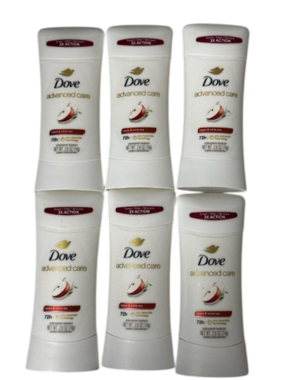 Dove Apple & White Tea Deodorant 2.6oz Women Fresh Scent New 6pk